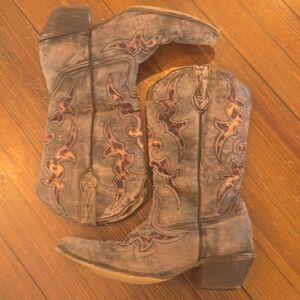 Laredo pointed toe cheetah cowboy boots